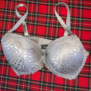 Grey  Bra 38DD silver ish full coverage